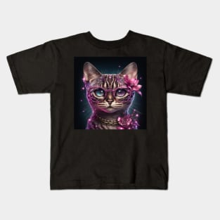 Shimmery Bengal Cat Kids T-Shirt